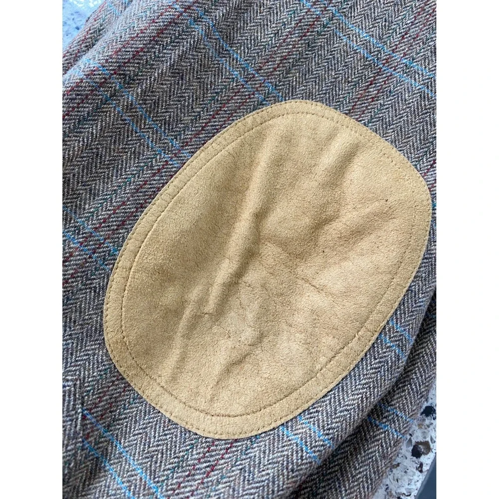 Vintage Pendleton Wool Trail Shirt Men L Brown Plaid Excellent Elbow Patches
